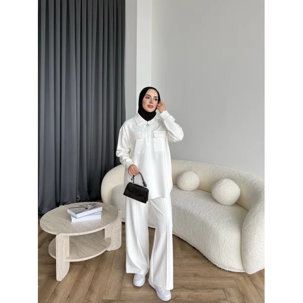 Sude Cepli Oysh Takım - Beyaz