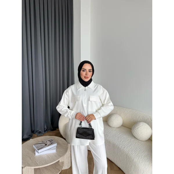 Sude Cepli Oysh Takım - Beyaz