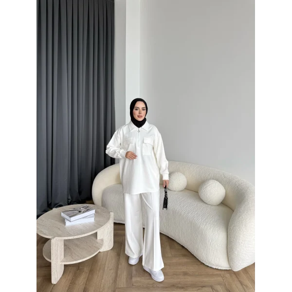Sude Cepli Oysh Takım - Beyaz