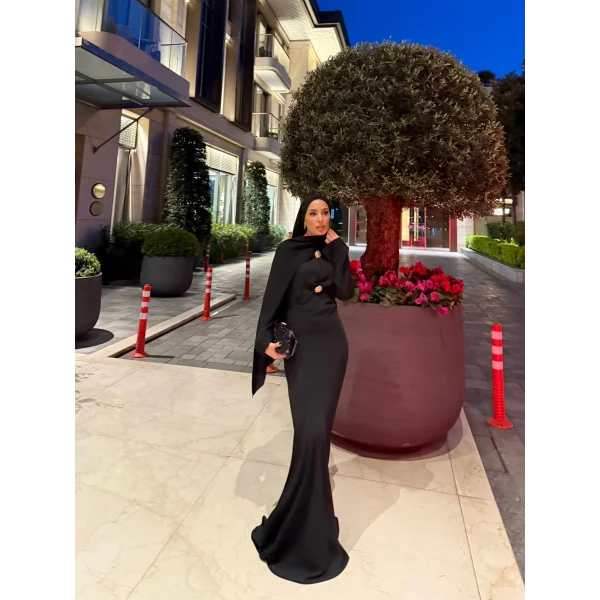 Sue Tasarım Elbise - Siyah