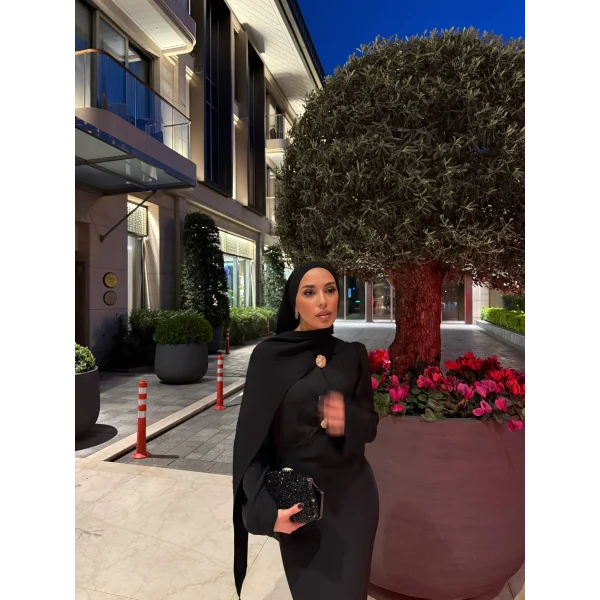 Sue Tasarım Elbise - Siyah