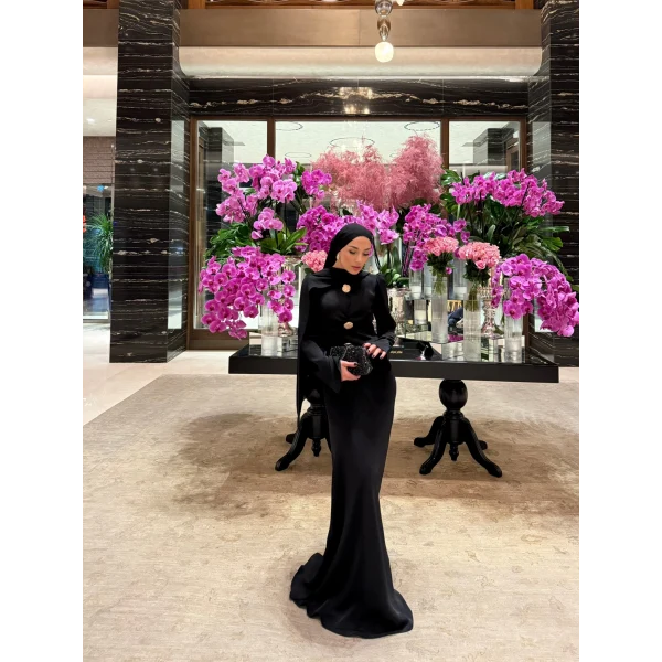 Sue Tasarım Elbise - Siyah