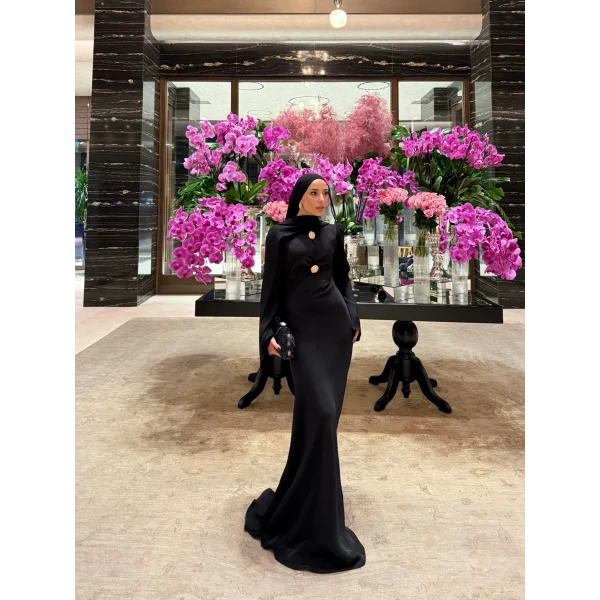 Sue Tasarım Elbise - Siyah