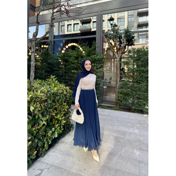 Tül Etek - Lacivert