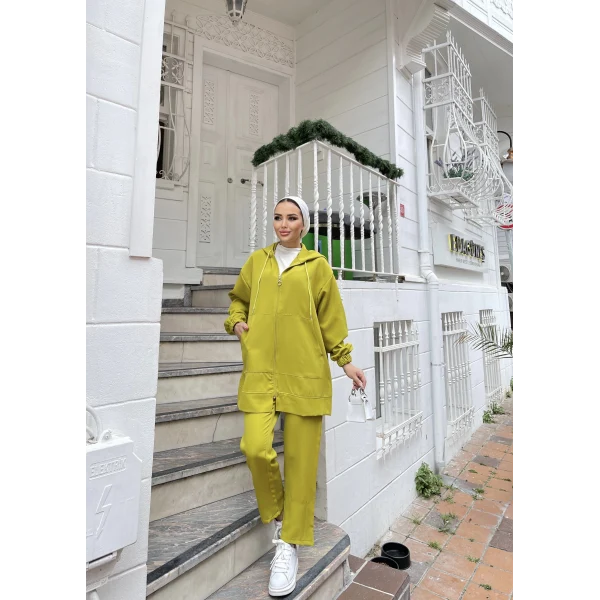 Ura Krep Takım - Yağ Yeşili