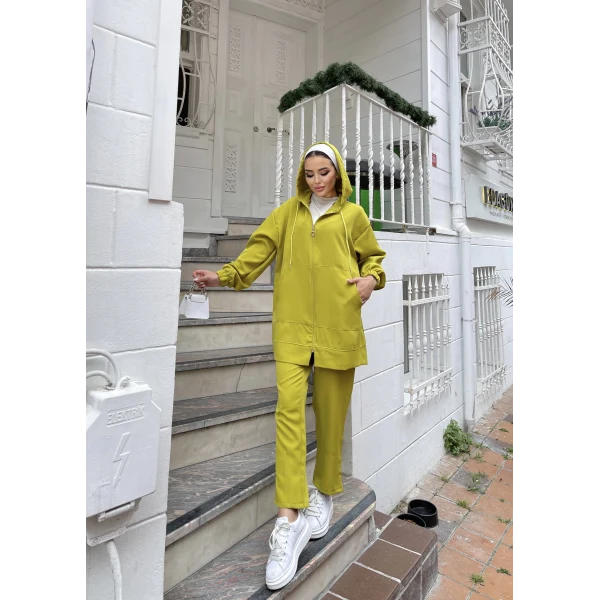 Ura Krep Takım - Yağ Yeşili