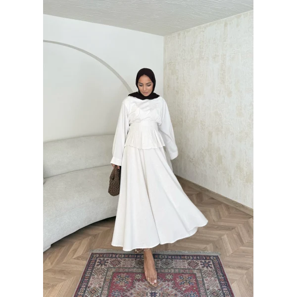 Yula Keten Takım - Bej