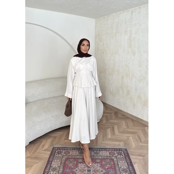 Yula Keten Takım - Bej