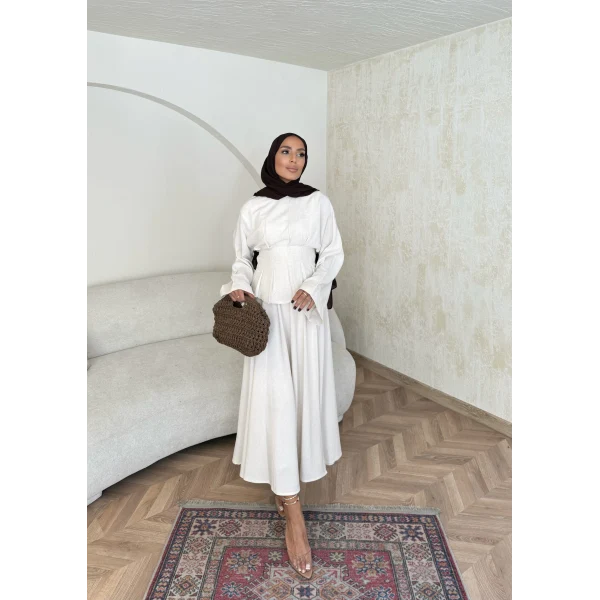 Yula Keten Takım - Bej