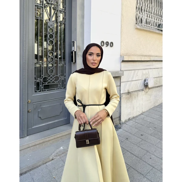 Zühre Puf Elbise - Sarı