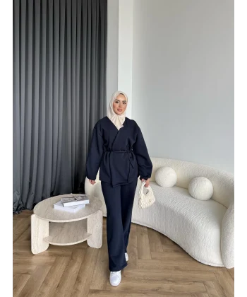 3 İplik Bağlamalı Takım - Lacivert