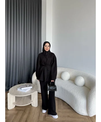 3 İplik Bağlamalı Takım - Siyah