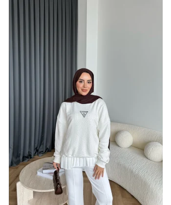 4-Muadil Sweat - Beyaz