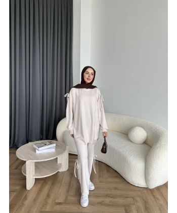 Adella Bağcıklı Oysh Takım - Bej