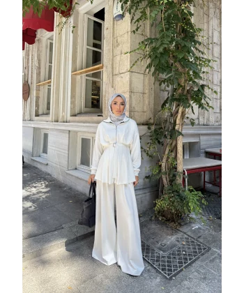 Ahiska Oysh Takım - Beyaz