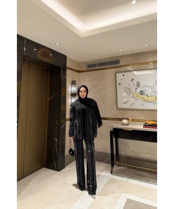 Asil Pırlanta Ceketli Takım - Siyah - ÖN SİPARİŞ