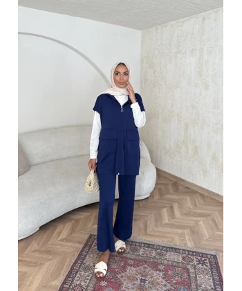 Bluen Yelekli Takım - Lacivert