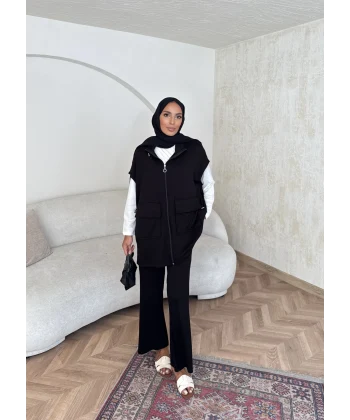 Bluen Yelekli Takım - Siyah