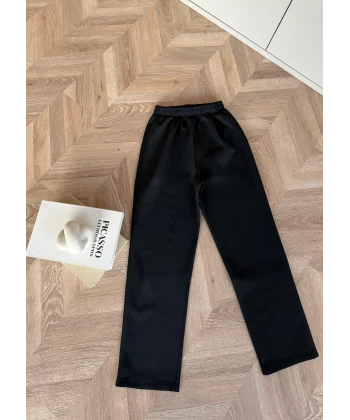 Boru Paça Scuba Pantolon - Siyah