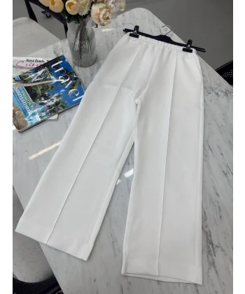 Çimalı Scuba Bol Pantolon - Beyaz