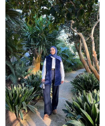 Classic Kürk Yelek - Lacivert