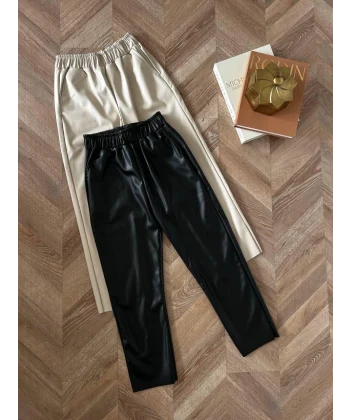 Deri Pantolon - Siyah