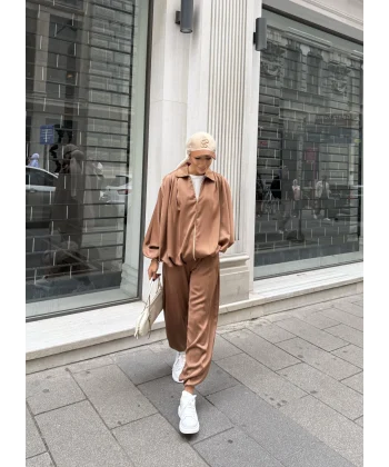 Devil Saten Takım - Camel