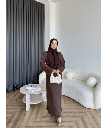 Dora Triko Elbise - Acı Kahve