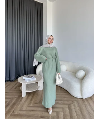 Dora Triko Elbise - Mint