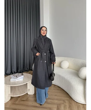 Edalla Kaşe Kaban - Antrasit