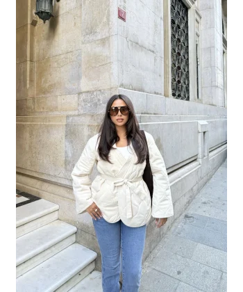 Hare Mevsimlik Kapitone Ceket - Bej