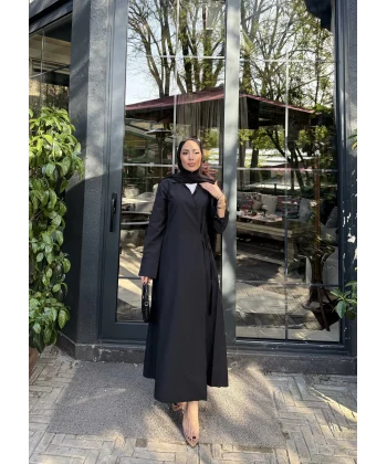 Havan Çapraz Elbise - Siyah