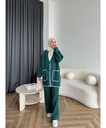 Kuzy Cepli Triko Takım - Yeşil