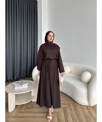 Lasa Oysh Elbise - Acı Kahve