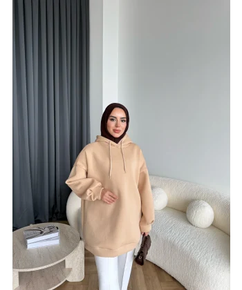 Lidya 3 İplik Sweat - Krem