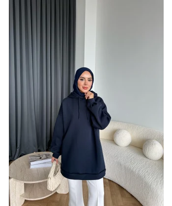 Lidya 3 İplik Sweat - Lacivert