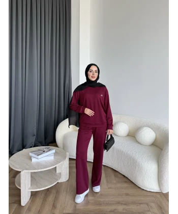 Muadil A Eşofman Takım - Bordo