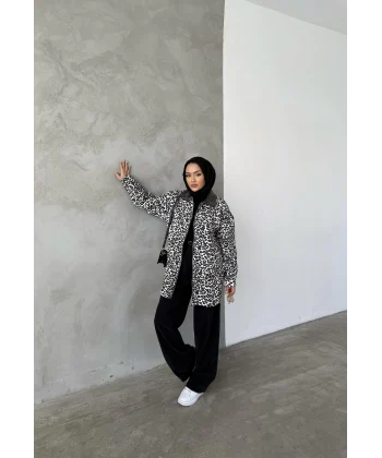 P&B Model Viral Cepli Gabardin Ceket - Beyaz