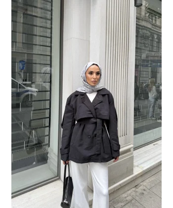 Rosella Trençkot - Siyah