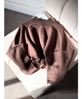 Sany Balon Kol Kazak - Acı Kahve