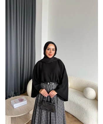 Sany Balon Kol Kazak - Siyah