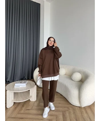 Spor Eşofman Takım - Acı Kahve