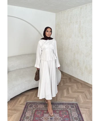 Yula Keten Takım - Bej