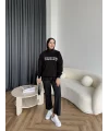 1-Muadil Taşlı Sweat - Siyah