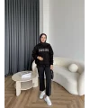 1-Muadil Taşlı Sweat - Siyah