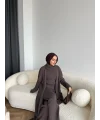 3 Lü Kimono Triko Takım - Vizon