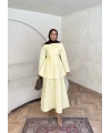 Belden Oturtmalı Etekli Takım - Sarı