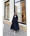 Düğmeli Anvelop Elbise - Lacivert