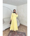 Elian Müslin Elbise - Sarı