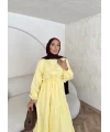 Elian Müslin Elbise - Sarı